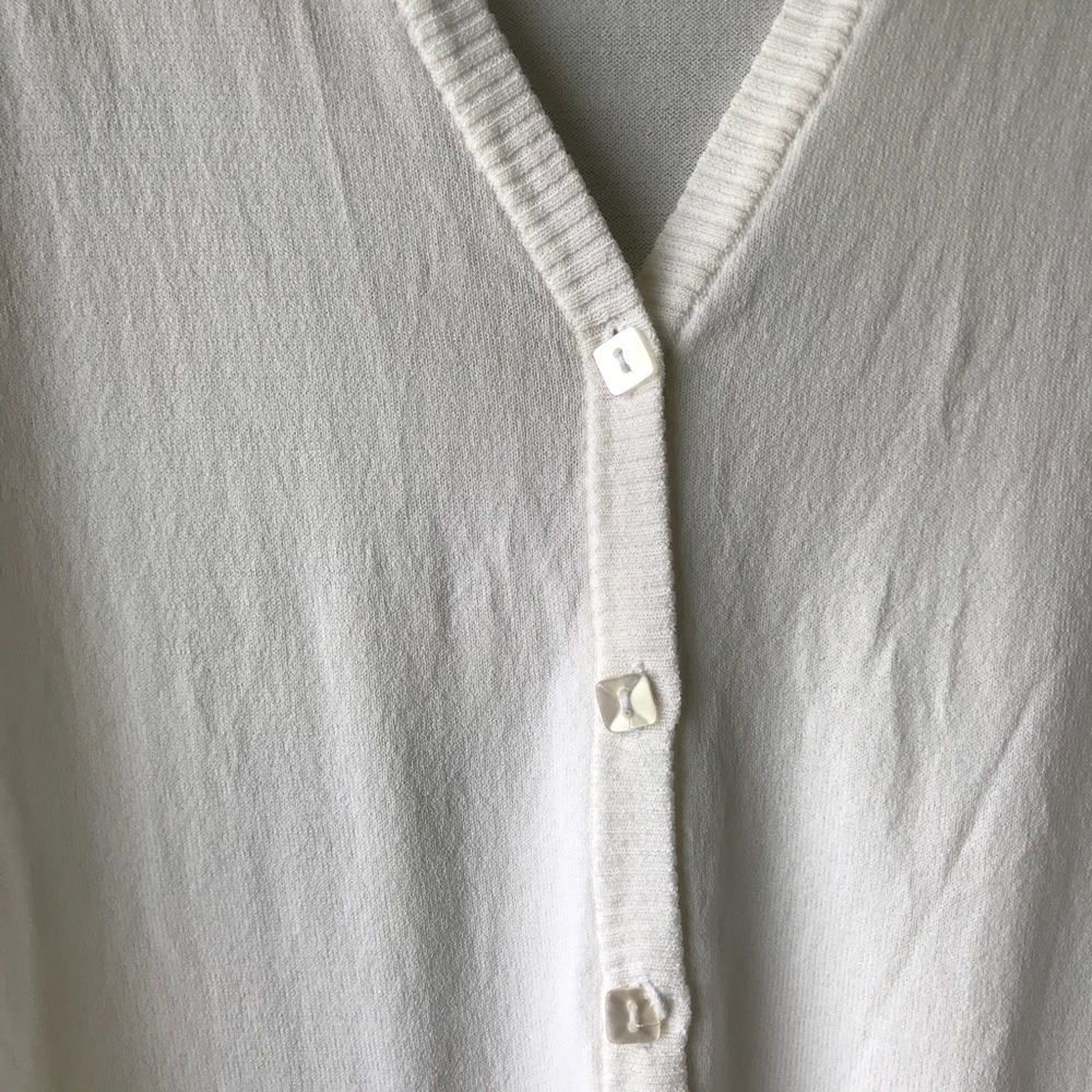 Basic White Cardigan - Picture 2 of 5